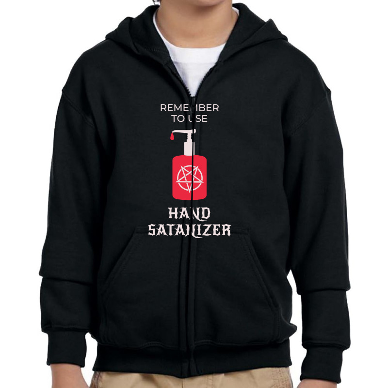 Funny Satanic Hand Sanitizer   Satanic Youth Zipper Hoodie by senyumterus | Artistshot