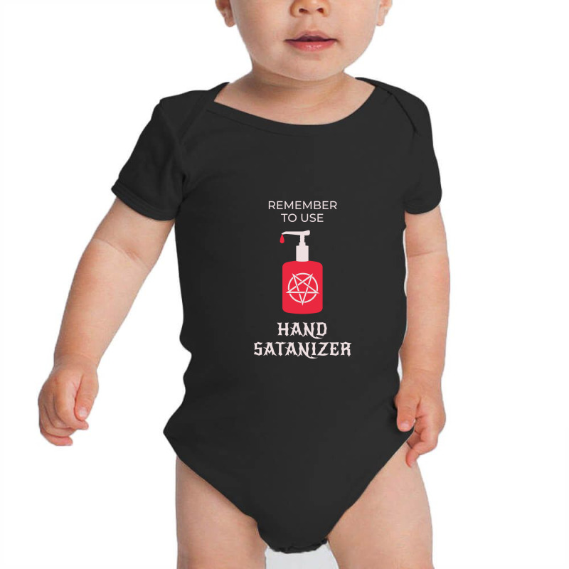 Funny Satanic Hand Sanitizer   Satanic Baby Bodysuit by senyumterus | Artistshot