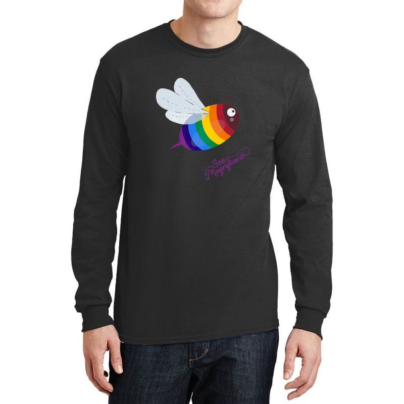 Bee Magnificent Single Bee. Lgbt. Long Sleeve Shirts | Artistshot