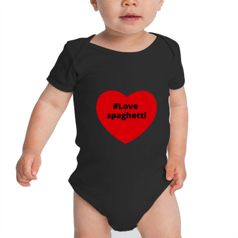 Love Spaghetti, Hashtag Heart, Spaghetti Baby Bodysuit by chillinxs | Artistshot