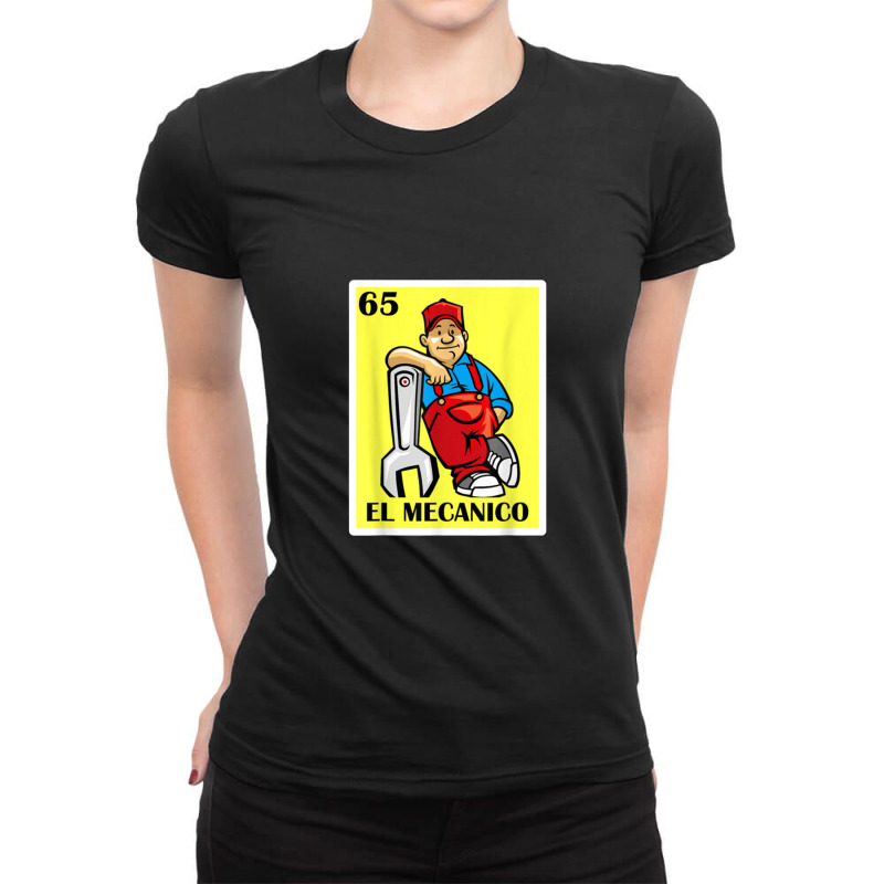 Mechanic Lottery Gift Bingo Game Card Ladies Fitted T-Shirt by cm-arts | Artistshot