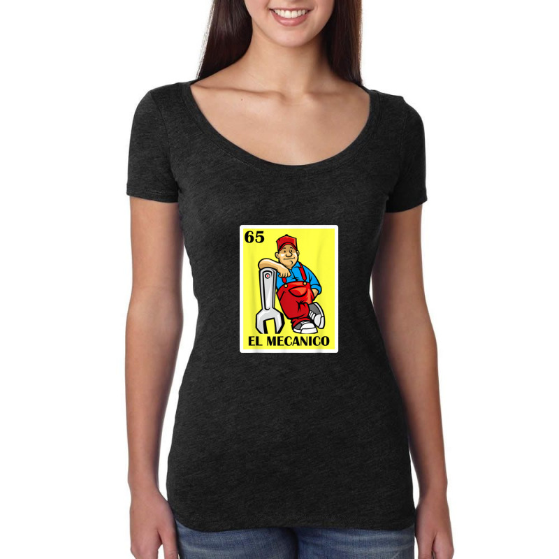 Mechanic Lottery Gift Bingo Game Card Women's Triblend Scoop T-shirt by cm-arts | Artistshot