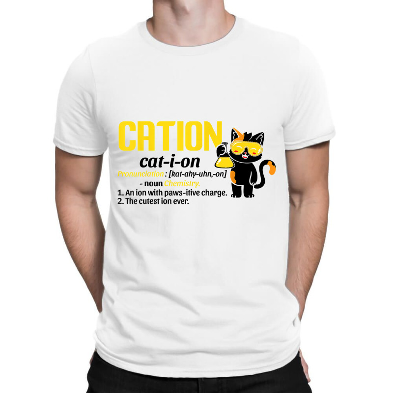 Funny Nerdy Cation Chemistry Black Kitty Cat Science Teacher Funny Gif T-shirt | Artistshot