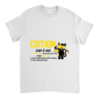 Funny Nerdy Cation Chemistry Black Kitty Cat Science Teacher Funny Gif Classic T-shirt | Artistshot