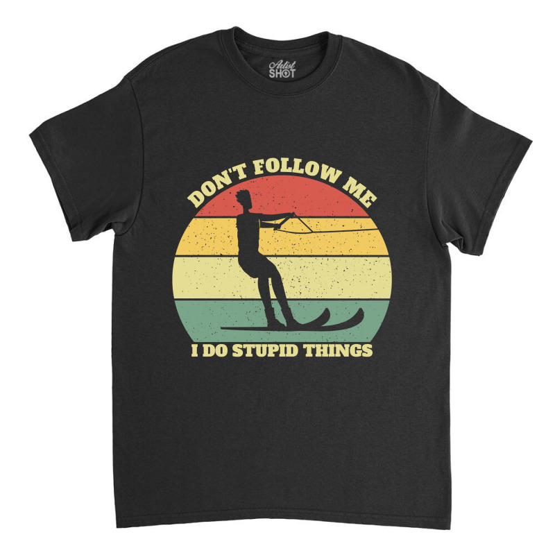 Funny Clumsy Water Ski Gift Classic T-shirt by Adam Dockin | Artistshot