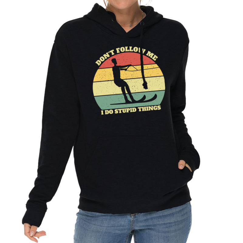 Funny Clumsy Water Ski Gift Lightweight Hoodie by Adam Dockin | Artistshot