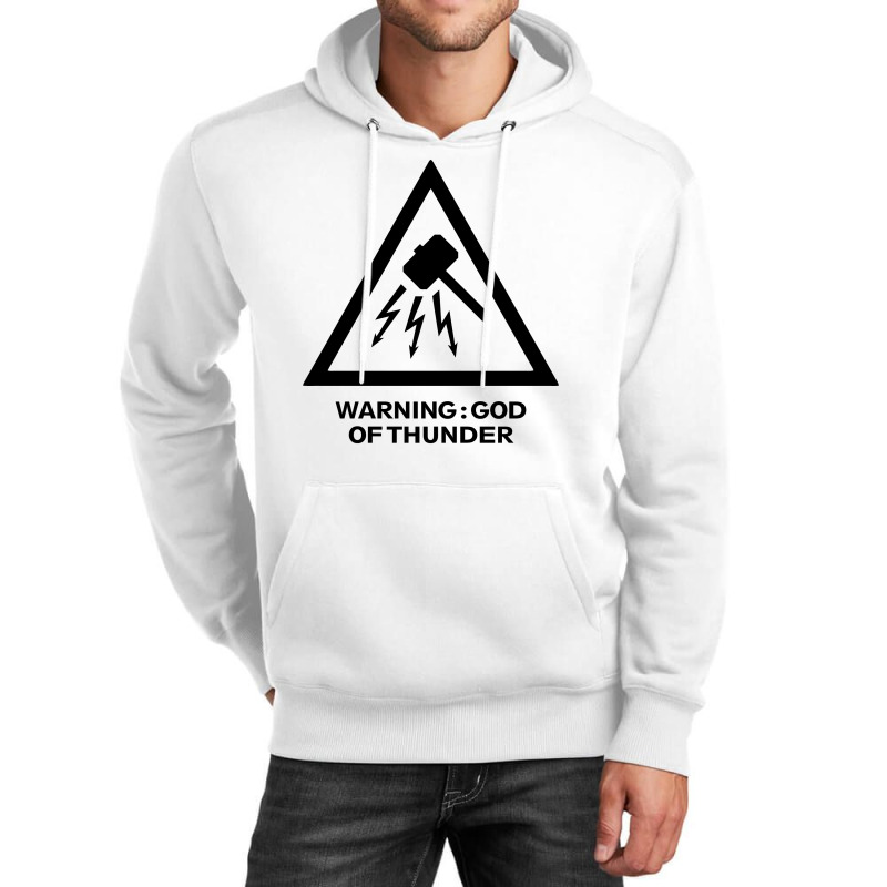 Warning God Of Thunder Unisex Hoodie by Akhtar21 | Artistshot