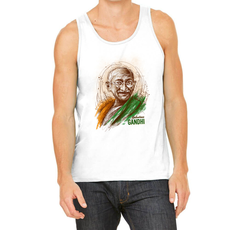 Mahatma Gandhi Jayanti Scribble Art Tank Top | Artistshot