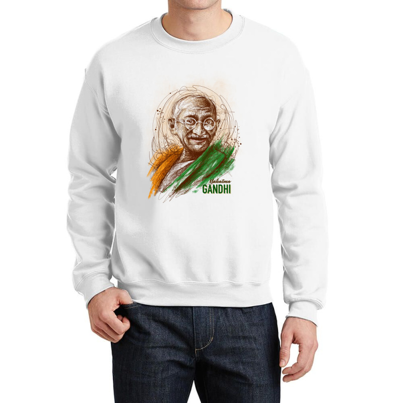 Mahatma Gandhi Jayanti Scribble Art Crewneck Sweatshirt | Artistshot