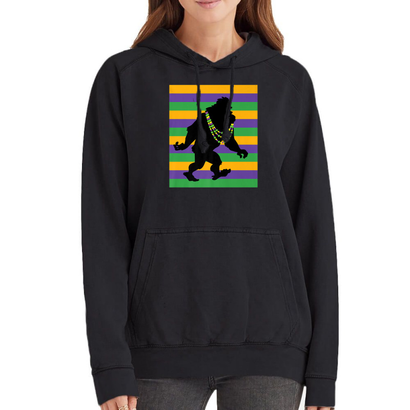 Mardi Gras Bigfoot Sasquatch Vintage Hoodie | Artistshot