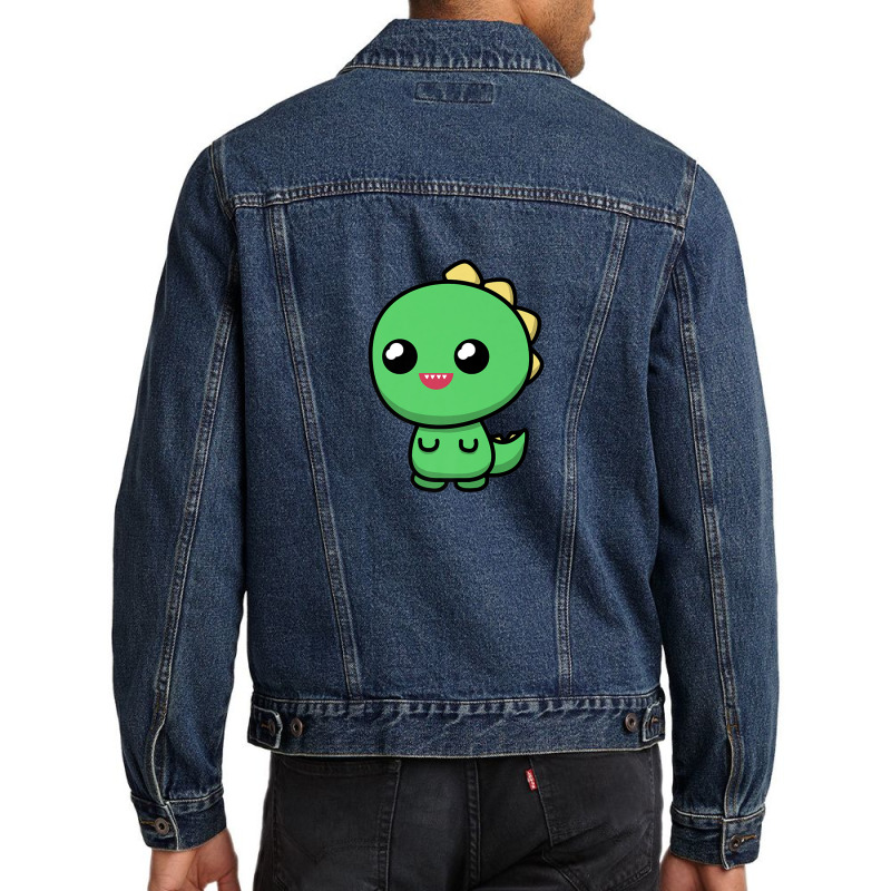 Dinosaur Cute T Rex Roar Cartoon Drawing Image Gifts Men Denim Jacket | Artistshot