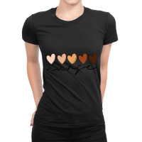 Melanin Hearts Nurse Afro American Black History Month Blm Character V Ladies Fitted T-shirt | Artistshot