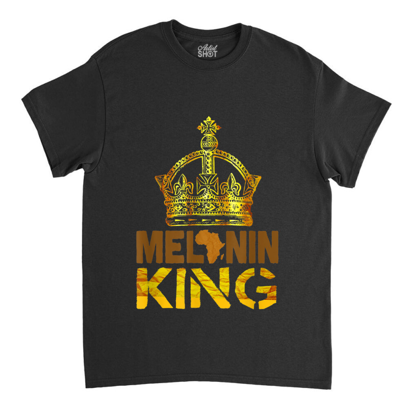 Melanin King  For Men African Black History Month Characters Video Gam Classic T-shirt by KhalilDesign | Artistshot