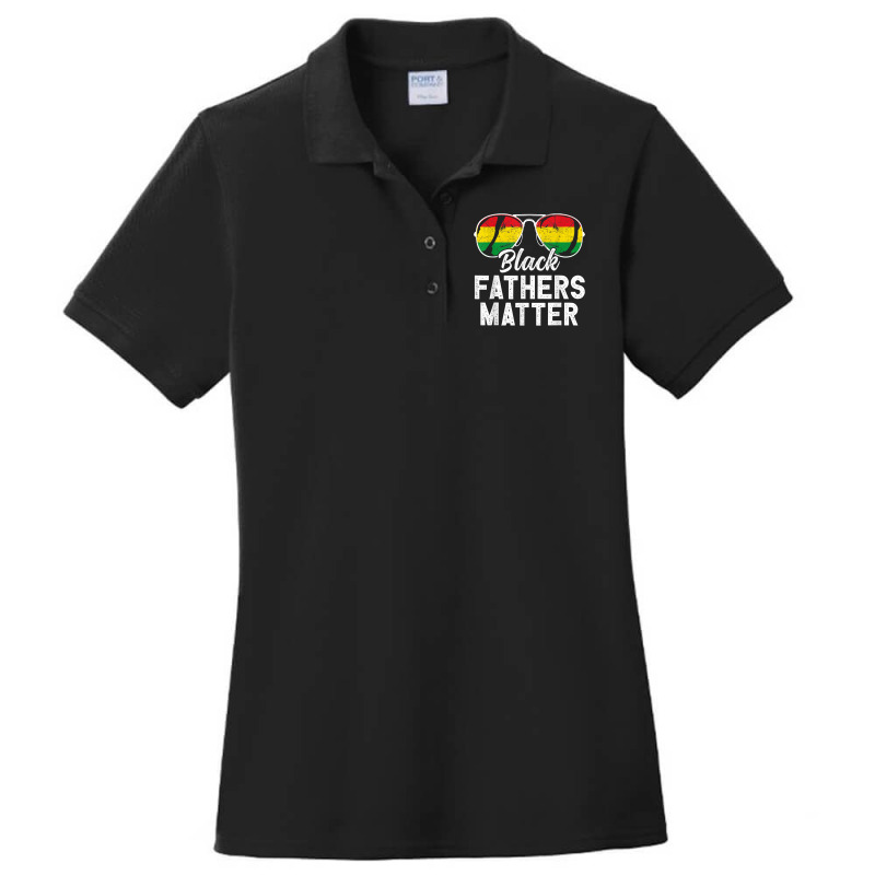 Black Fathers Matter Dad History Month Husband Dope Leader Character V Ladies Polo Shirt by TyrellDesign | Artistshot