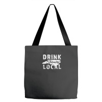 Distressed Drink Local Asheville Nc Tote Bags | Artistshot