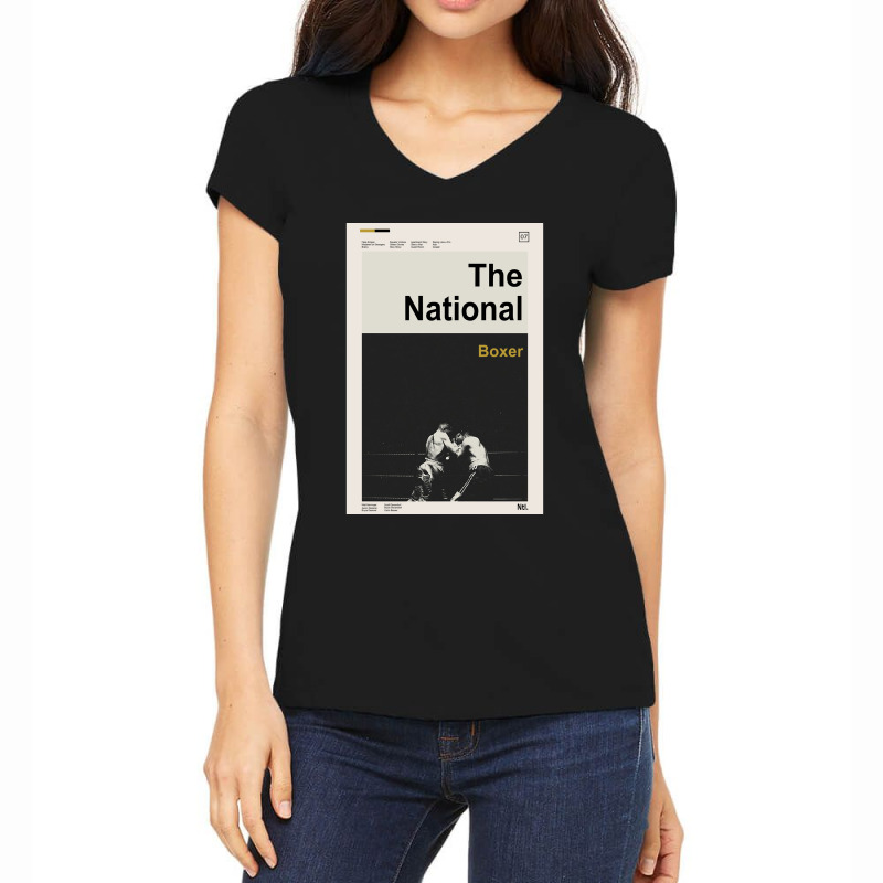 The National Boxer Women's V-Neck T-Shirt by cm-arts | Artistshot