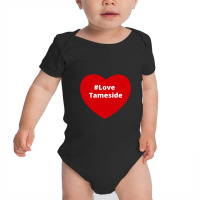 Love Tameside, Hashtag Heart, Love Tameside Baby Bodysuit | Artistshot