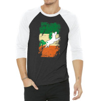 Distressed Irish Flag St Patrick - Unicorn Tee 3/4 Sleeve Shirt | Artistshot