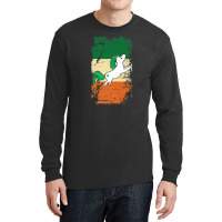 Distressed Irish Flag St Patrick - Unicorn Tee Long Sleeve Shirts | Artistshot