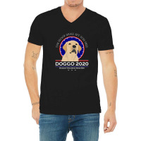 Doggo Funny Dog Politics Floof Set You Free V-neck Tee | Artistshot