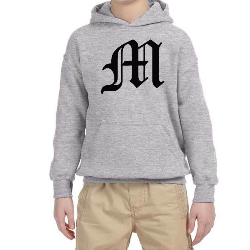 Initial M Youth Hoodie by cm-arts | Artistshot