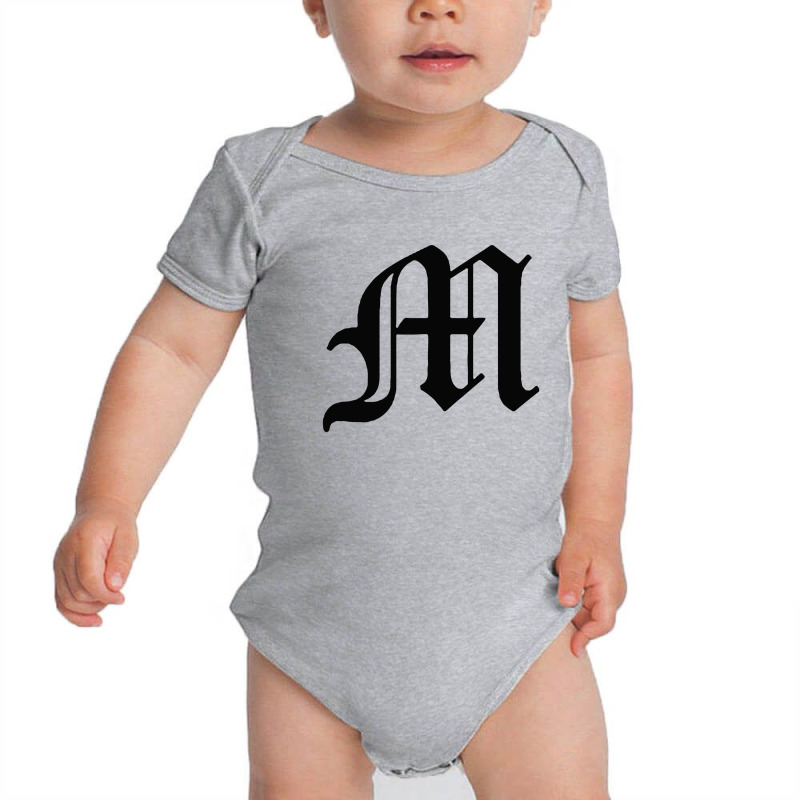 Initial M Baby Bodysuit by cm-arts | Artistshot