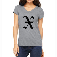 Initial X Women's V-neck T-shirt | Artistshot