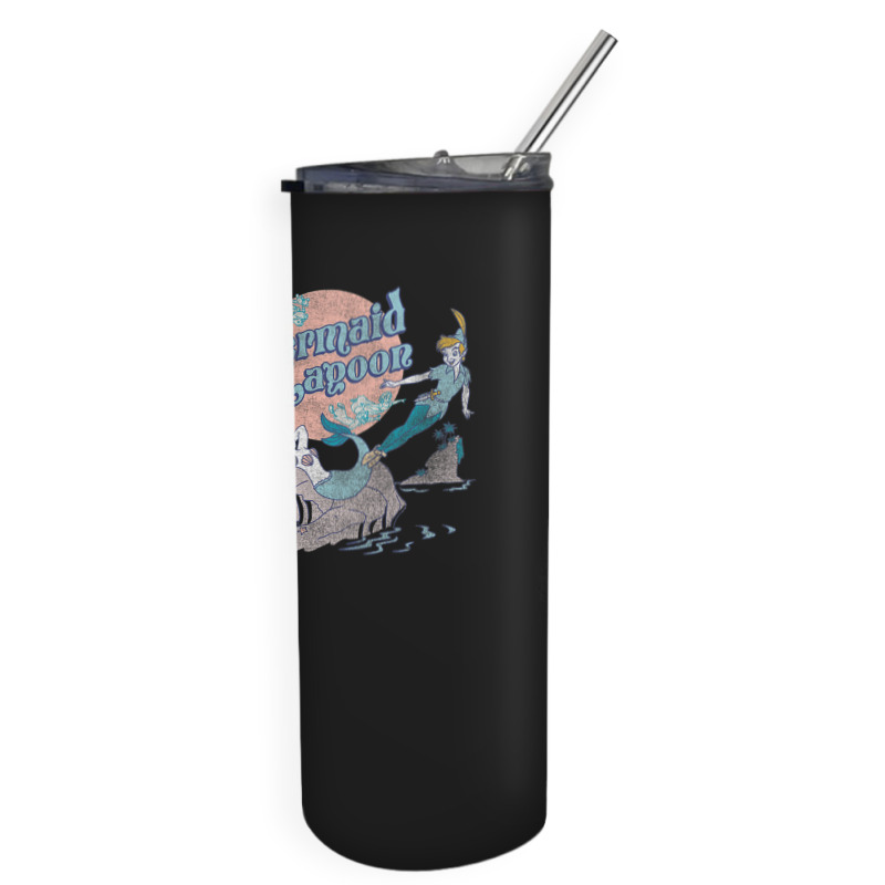 Peter Pan Distressed Mermaid Lagoon Skinny Tumbler | Artistshot