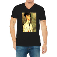 Amedeo Modigliani Woman With Black Cravat Classic V-neck Tee | Artistshot