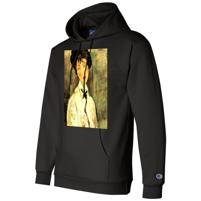 Amedeo Modigliani Woman With Black Cravat Classic Champion Hoodie by cm-arts | Artistshot