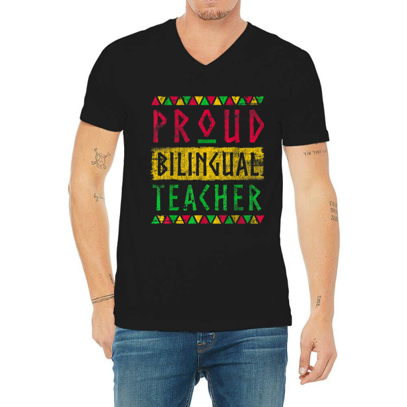 Cool Bilingual Teacher Giffor Black History Month Gifts Women V-Neck Tee by RoyDesign | Artistshot