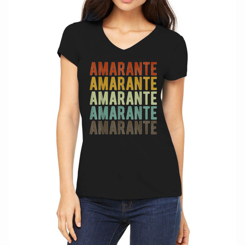 Amarante City Portugal Retro Vintage T Shirt Women's V-Neck T-Shirt by AndreaRomero | Artistshot