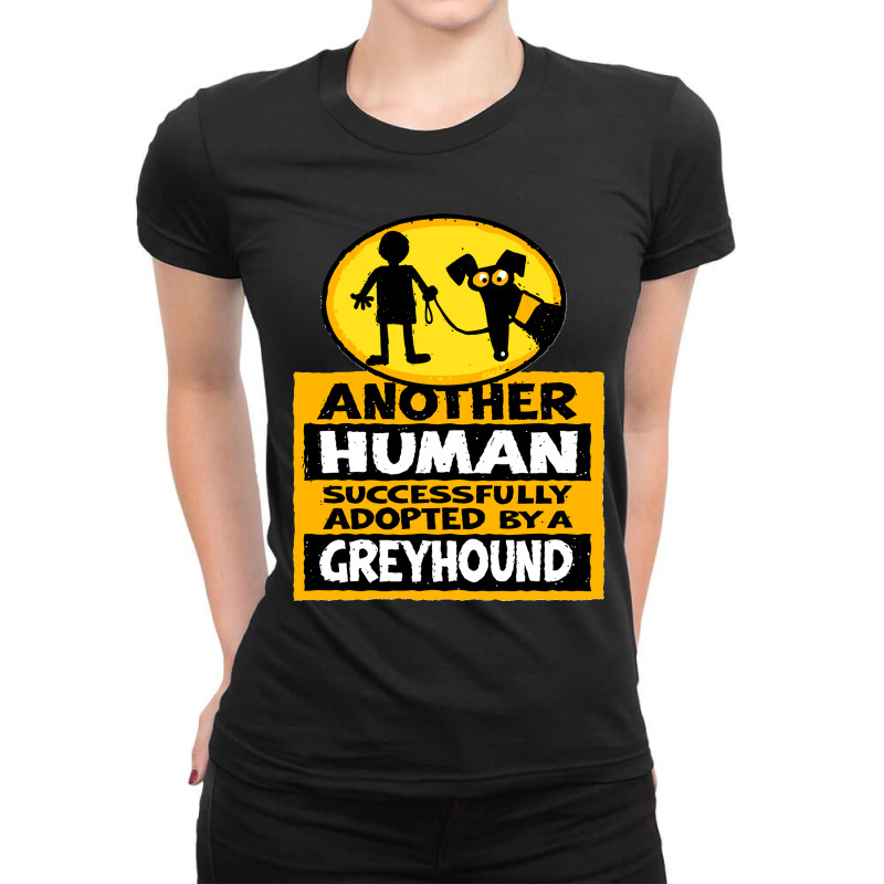 Another Human Greyhoundd Ladies Fitted T-Shirt by cm-arts | Artistshot