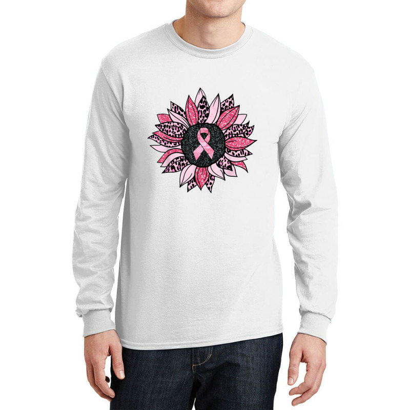 Sunflower Pink Cancer Awareness Women Warrior Long Sleeve Shirts | Artistshot