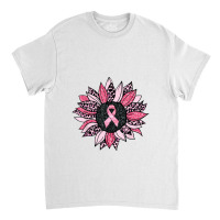 Sunflower Pink Cancer Awareness Women Warrior Classic T-shirt | Artistshot