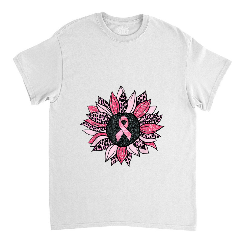 Sunflower Pink Cancer Awareness Women Warrior Classic T-shirt | Artistshot