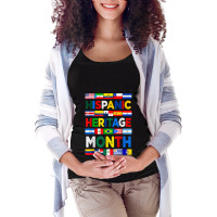 National Hispanic Heritage Month Latino Pride Flag Countries Retro Vin Maternity Scoop Neck T-shirt | Artistshot