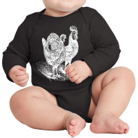 Rooster Chicken Farm Country, Rooster Chicken Farm, Country, Chickens  Long Sleeve Baby Bodysuit | Artistshot