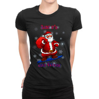 Santa Ladies Fitted T-shirt | Artistshot