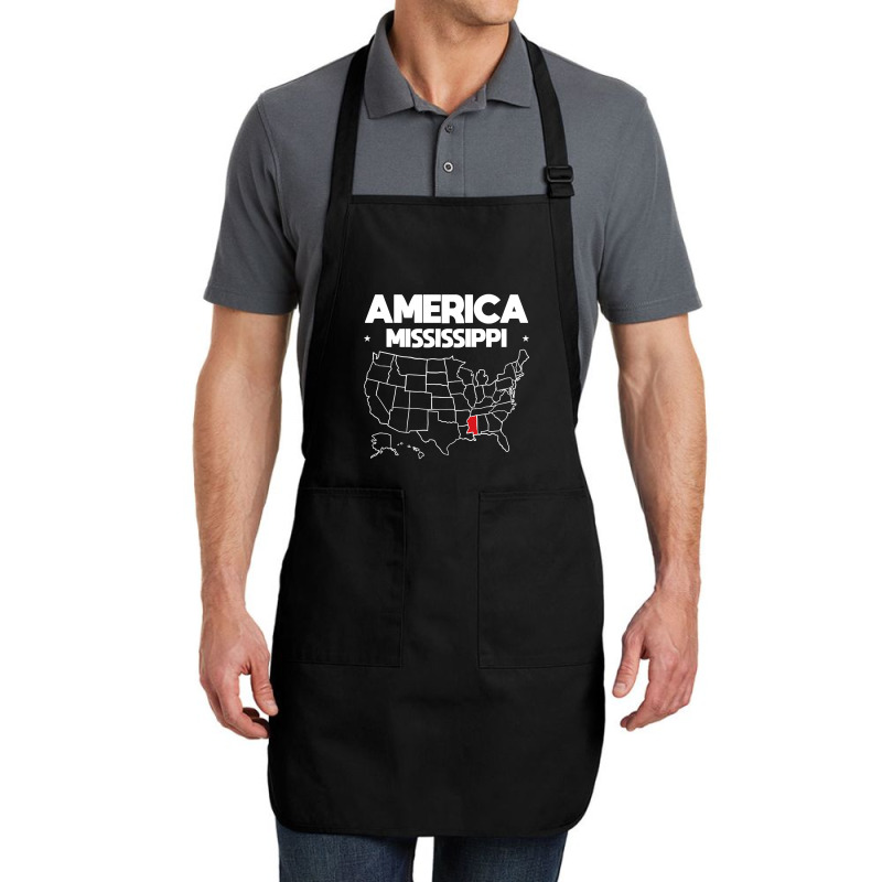 Usa Mississippi, Usa Mississippi Vintage, Usa Mississippi Art, Usa Mis Full-length Apron | Artistshot