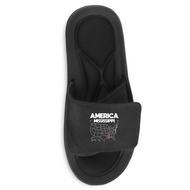 Usa Mississippi, Usa Mississippi Vintage, Usa Mississippi Art, Usa Mis Slide Sandal | Artistshot