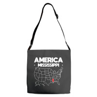 Usa Mississippi, Usa Mississippi Vintage, Usa Mississippi Art, Usa Mis Adjustable Strap Totes | Artistshot