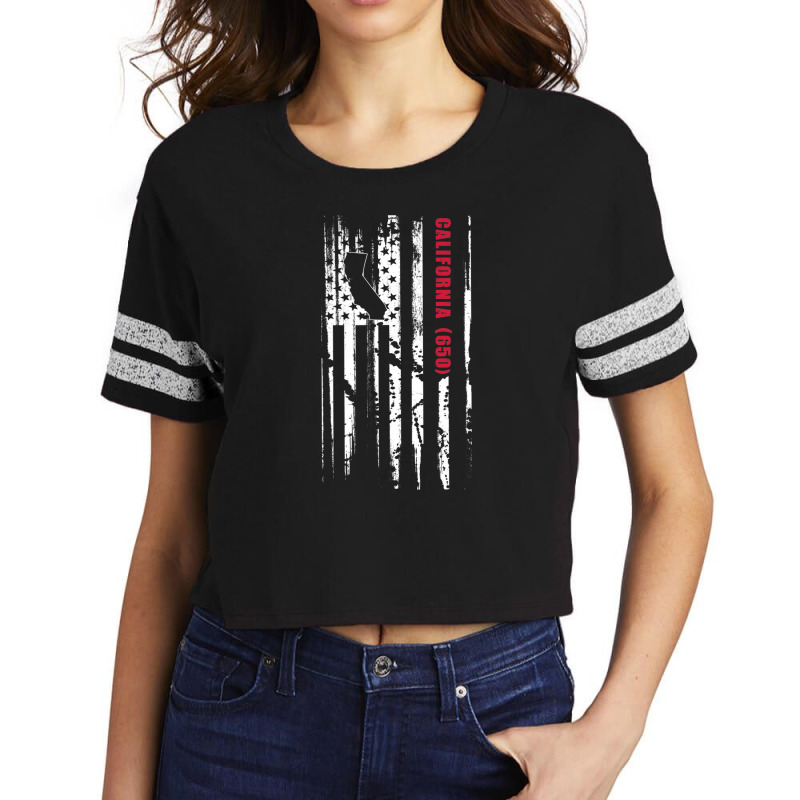 San Mateo Area Code American Flag, California Gift Scorecard Crop Tee by RaidenKelly | Artistshot