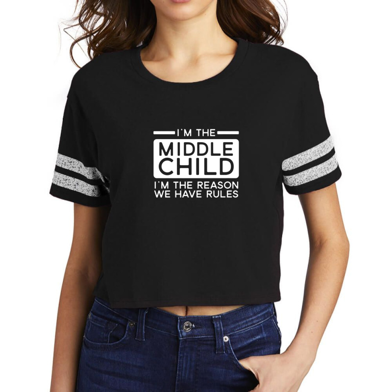 Funny Sibling Middle Child Brother Sister Gift Scorecard Crop Tee by AceSteele | Artistshot