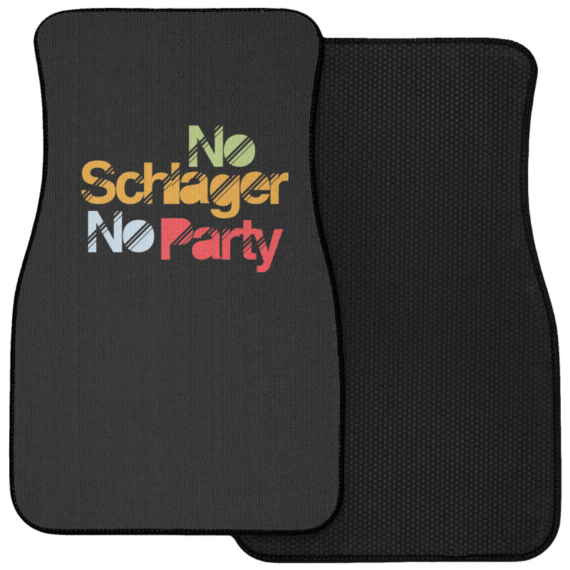 German Catchy Music Lover No Schlager No Party Musician Front Car Mat | Artistshot