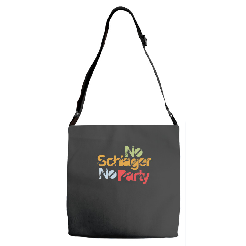 German Catchy Music Lover No Schlager No Party Musician Adjustable Strap Totes | Artistshot