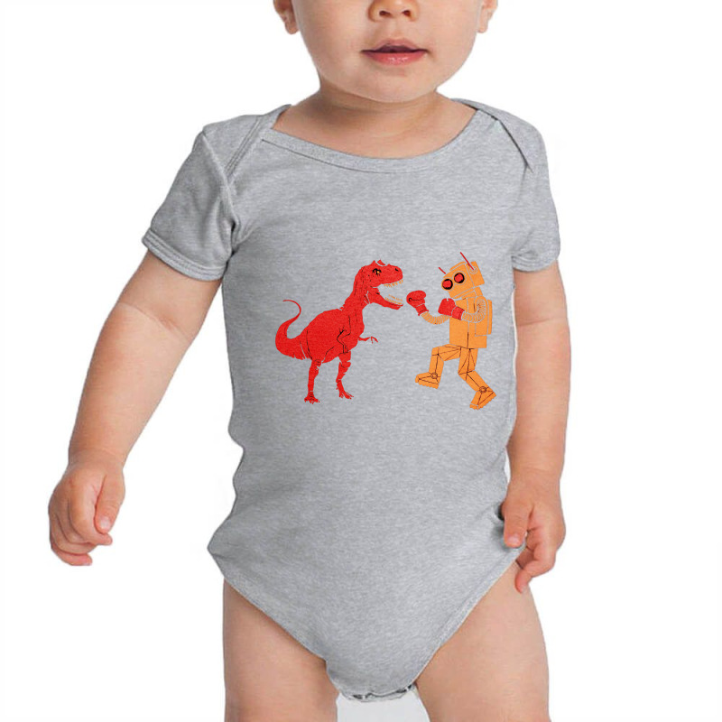 Dinosaur Vs Robot, Dinosaur Vs Robot Art, Dinosaur Vs Robot Vintage, D Baby Bodysuit by SHOPBEES | Artistshot