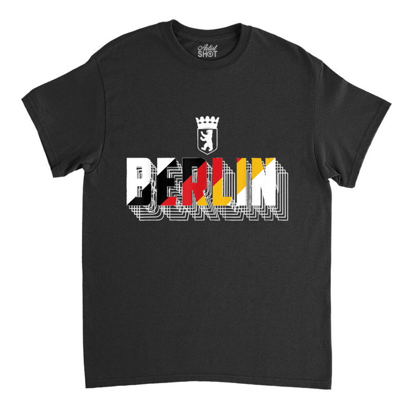 Berlin Typography Germany Flag Berlin Bear Symbol T Shirt Classic T-shirt | Artistshot