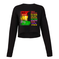 Black History Month  African Woman Afro I Am The Storm Music Vintage Cropped Sweater | Artistshot