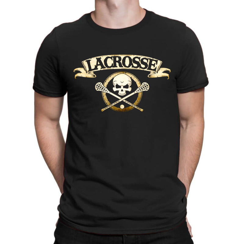 Lacrosse Skull And Crossbones, Lacrosse Skull And Crossbones Art, Lacr T-shirt | Artistshot